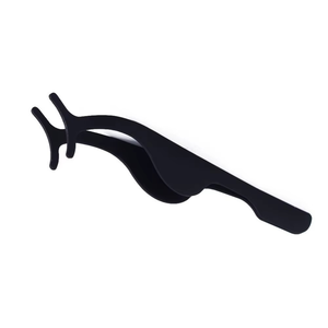 Pinzas para Pestañas de Acero Inoxidable con Recubrimiento Negro, Certificadas por la CE, Herramientas de Belleza, Aplicador de Pestañas Postizas, Pinzas Inclinadas para Cejas - Product Image 1