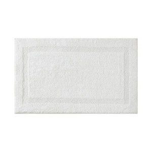 Solid Bath Rug Rectangle 100% Tufted Cotton Non-Slip Rubber Backing Machine Washable Home Use - Product Image 1