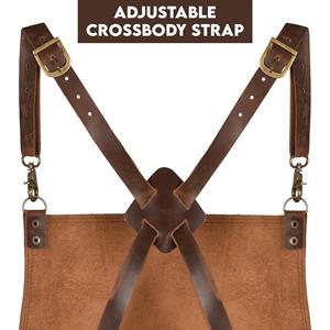 Tablier de soudeur pour atelier de forgerie, équipement de protection, approvisionnement en gros, tablier en cuir personnalisé LPN-0272 - Product Image 2