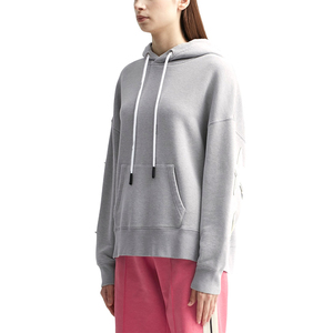 Sudadera con capucha y cremallera para mujer, 100% algodón, estampada, estilo casual, lavado ácido, corte crop, para otoño/invierno - Product Image 3