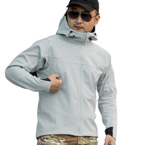 Veste Softshell Homme Nouvelle Collection Automne, Coupe-Vent en Polyester Épais Doublée Polaire, Style Streetwear à Capuche et Fermeture Éclair pour l'Extérieur (Vente en Gros) - Product Image 6