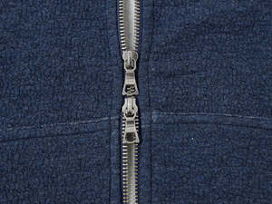 Men's Navy Blue Fleece <b>Jacket</b> Stand Collar <b>Zipper</b> Front Casual Knitted Outerwear Regular Fit Solid Color <b>Pocket</b> Design Autumn - Product Image 3