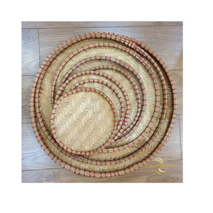 Cesta de Almacenamiento Circular de Bambú Hecha a Mano VIETCHOICE, Ecológica, Vintage, Multifuncional para Frutas, Pan y Flores, Precio Bajo, Alta Calidad - Product Image 5