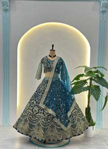 Ramdev Trading : Lehenga Choli en Soie Chinon avec Broderie Intricata, Couleurs Riches et Artisanat Intemporel, Fabriqué à partir de Matériaux Recyclés, Un Symbole de Luxe - Product Image 1