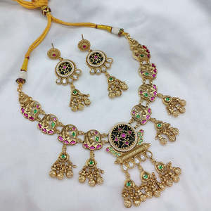 Conjunto de Collar de Piedras y Perlas Heritage Pota 10575494PGR, Joyería Elegante para Mujer - Product Image 1