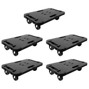5 piezas de polipropileno negro para carros de mano y carretillas, solución de transporte con capacidad de 661.4 lb - Product Image 1