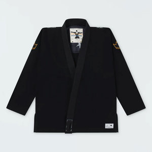 Kimono de Jiu-Jitsu Brésilien (BJJ) noir personnalisé, uniforme 100 % coton pour entraînement et compétition, logo OEM - Product Image 2