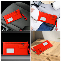 Benutzer definiertes Logo gedruckt Silica Gel Wasserdichte feuerfeste Mode Reiß verschluss Kosmetik tasche Einfache Geldbörse & kleine Mini-Brieftasche