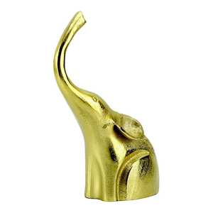 Jaffs Exports 26cm H X 9.5cm W X 18cm L Gold Plated <b>Elephant</b> Figurine Handmade Modern Eco-Friendly Feng Shui Tabletop <b>Decor</b> - Product Image 2