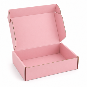 Custom Logo <b>Pink</b> Corrugated Mailer <b>Boxes</b> Eco Friendly Folding Cardboard Shipping Packaging for <b>Gifts</b> Cosmetics Clothing Box - Product Image 4