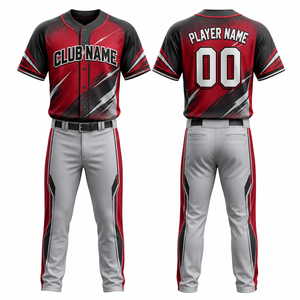 Ensemble de maillots de baseball pour garçons, gris, orange, noir, anti-transpiration, antibactérien, manches courtes, nom d'équipe personnalisé, toutes saisons, 100% coton - Product Image 1