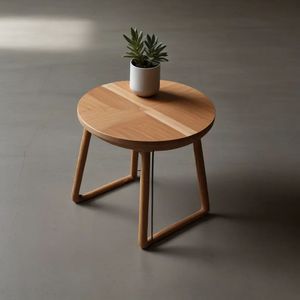Table d'appoint en bois simple, conçue pour un confort quotidien, avec une hauteur pratique, une finition lisse et une grande durabilité - Product Image 3