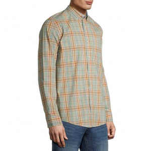 Camisas de Vestir para Hombre, Cuello Mao, Color Sólido, Franela, Botones de Cuerno, para Otoño, 100% Algodón, Transpirables, de Secado Rápido, Hechas en Pakistán - Product Image 5