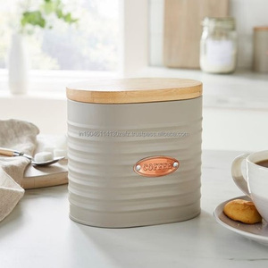 Tarros de almacenamiento de café y té de azúcar de hierro de Metal galvanizado recipiente hecho a mano para cocina de restaurante de Hotel en casa - Product Image 4