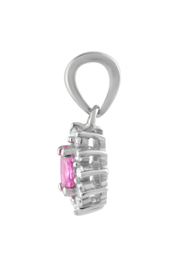 Colgante de zafiro rosa y diamantes en plata de ley 92,5 KLSP-50303 - Product Image 2