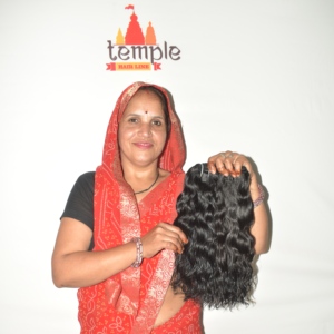 Extensions Lace Front en Cheveux Naturels Indiens Remy Bruts, Doux, Noirs, Ondulés, Coupe Droite, Cheveux de Temple, Double Trame Faite à la Machine, 100g - Product Image 5