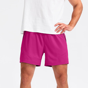 Shorts de course personnalisés avec logo, 100% polyester, pour hommes, shorts de sport d'été, poches zippées, vêtements de sport pour la salle de sport, shorts pour hommes - Product Image 3