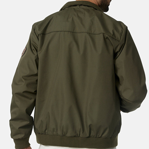 Chaqueta Bomber Acolchada para Hombre, Color Verde Oliva, Cierre de Cremallera, Informal, Resistente al Viento, de Poliéster, para Otoño - Product Image 4