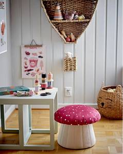 ชั้นวางของเด็กทรงบอลลูนทำจากหญ้าทะเลคุณภาพสูง ตกแต่งผนังด้วยหวายธรรมชาติสำหรับห้องเด็ก น่ารัก เหมาะสำหรับจัดเก็บและโชว์ของในห้องเด็ก - Product Image 4