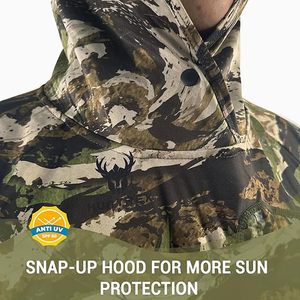 Chemise à capuche légère camouflage pour homme – Protection solaire UPF 50+, séchage rapide, respirante - Product Image 3