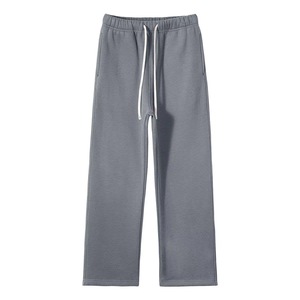 Pantalon de survêtement large pour homme, taille élastique, cordon de serrage, poches latérales, décontracté, couleur crème - Product Image 2
