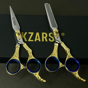Kits d'outils de coiffure les plus demandés : ensembles de ciseaux de barbier en acier inoxydable personnalisables pour la coupe, l'éclaircissement et la finition des cheveux - Product Image 2