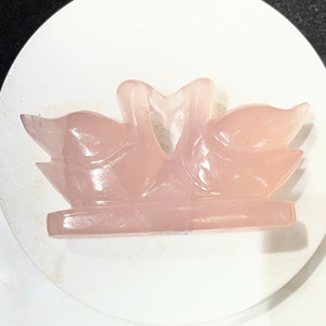 Wholesale Natural Rose Quartz Gemstone Swan Pair Carving Duck Love Birds <b>Statue</b> Feng Shui Healing Home Decor Gift - Product Image 5