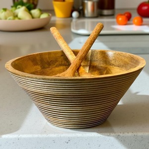 Tazón de Madera de Alta Calidad Hecho con Materiales Sostenibles, Ideal para Cenas y Reuniones Ecológicas - Product Image 5