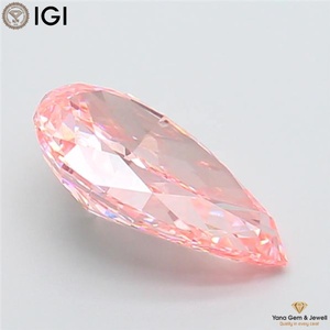 Diamante Cultivado en Laboratorio con Certificado IGI, Color Rosa Intenso, Claridad VS1, 2.50 Quilates, Forma de Pera, para Joyería de Colgante Única - Product Image 4