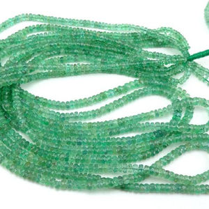 Jewel Creation NZEMRB 2mm 4mm Natural Green Zambian Emerald Stone Faceted Rondelle Beads Strand IGI Certified Jewelry Making - Product Image 3