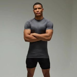 New <b>Design</b> Drop Shoulder Breathable Wholesale <b>Custom</b> Loose Fit Round Neck Sporty Eco-Friendly <b>Compressed</b> Men's Gym T-<b>Shirts</b> - Product Image 6