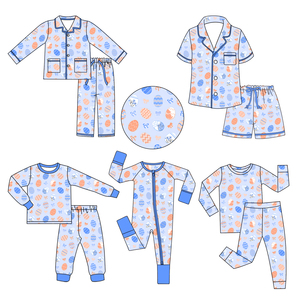 Pakaian Bayi Baru Datang, Romper Pendek Kustom Paskah dari Bahan Bambu, Piyama Pendek Beritsleting, Romper Pendek Beritsleting Lengan Panjang dari Bahan Bambu - Product Image 1