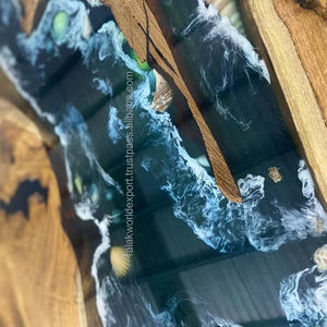 Mesa de comedor moderna de alta calidad, mesa de comedor de madera de resina epoxi de último diseño para el hogar y el Hotel De La India - Product Image 1