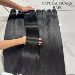 Top qualité Double dessiné extrémité épaisse vierge cheveux humains génie trame mince doux Remy Invisible Machine trame Extension de cheveux - Product Image 2