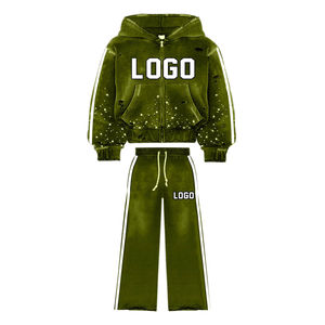 Pantalones Acampanados Casuales Antiarrugas Personalizados al por Mayor, Estilo Vintage con Lavado Ácido y Efecto Desgastado por el Sol, para Chándal de Algodón para Hombre - Product Image 4