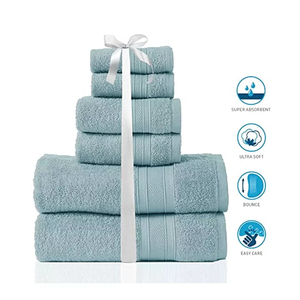 Serviettes de bain en coton 100% de qualité supérieure, design tendance, légères et à séchage rapide, serviettes promotionnelles pour hôtel, spa, serviettes de bain en coton - Product Image 3