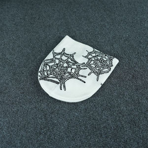 Bonnet en acrylique blanc brodé toile d'araignée unisexe, style décontracté, taille adulte 56-58CM - Product Image 2
