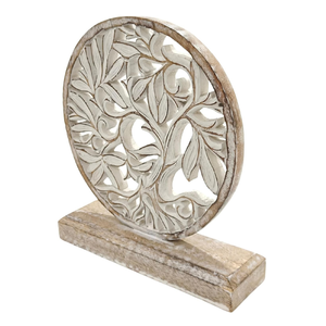 Sculpture de table artisanale en bois de manguier, design élégant, pour bureau ou décoration de salon - Product Image 5