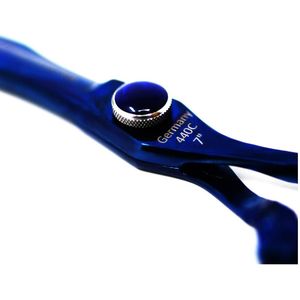XPERSIS PRO Blue <b>Dragon</b> Hair Cutting Sharp Barber Scissors 7" <b>Light</b> weight German Made Steel With Finger Rest - Product Image 3