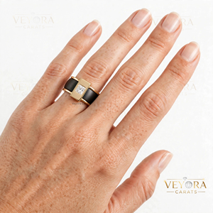 Splendid Anillo de Plata de Ley 925 con Incrustaciones de Moissanita de Corte Princesa en Barra para Decoración de Anillo Oura de Lujo - Product Image 1