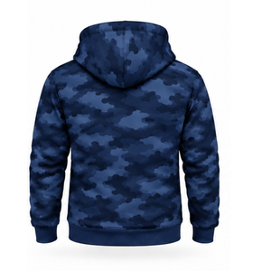 Navy Blue Camo <b>Tracksuit</b> Unisex Full Zip Hoodie Jogger Pants Set Custom <b>Camouflage</b> Sportswear Training Casual Athletic Outfit - Product Image 3