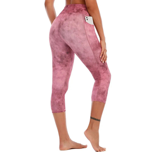 2026 Sublimation Gym Capri Exercise Workout Leggings Sportswear Fitness Yoga Gym Capri Made In Pakistan OEM Service - Product Image 5