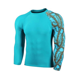 Customized Design Custom Printed UPF50+ Rash Guard Moisture Wicking Breathable <b>Compression</b> <b>Shirt</b> for <b>Men</b> - Product Image 6