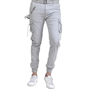 OEM service toile coton Cargo pantalon à la mode longue fermeture éclair décontracté vente en gros foncé bas quantité minimale de commande orienté vers l'exportation qualité prix bon marché - Product Image 4