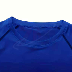 Camiseta de Compresión de Manga Corta Azul para Hombre, Corte Ajustado, Secado Rápido, Ropa Deportiva, Cuello Redondo, Tejido de Poliéster - Product Image 5