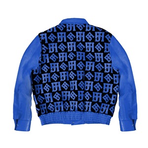 Chaqueta de Lana y Cuero con Monograma Jh - Product Image 2