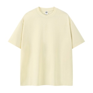 T-shirt ample à épaules tombantes en coton, col rond, manches courtes, couleur unie, décontracté, streetwear pour homme, tenue d'été, uni - Product Image 5