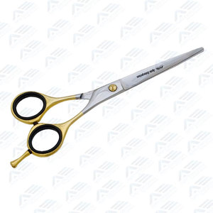 Ciseaux de coiffure en acier inoxydable avec repose-doigts amovible, manche doré, ciseaux de barbier haut de gamme, ciseaux de coiffure professionnels - Product Image 6