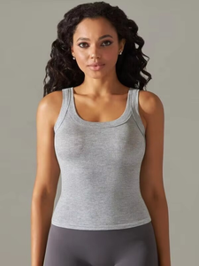 Custom Colors Women Gym Tank <b>Top</b> Seamless Sleeveless Fitness Workout Yoga <b>Top</b> Stretch Activewear Custom Logo Wholesale Supplier - Product Image 3