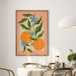 ภาพพิมพ์บนผ้าใบสำหรับตกแต่งผนังห้องครัว ลายมะนาวแบบนามธรรม โปสเตอร์อาหารสีสันสดใส สไตล์เรโทร-โมเดิร์น ของตกแต่งผนังห้องรับประทานอาหาร - Product Image 2